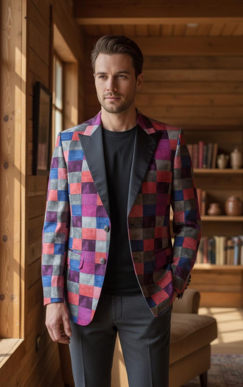 VIBRANT COLOR BLOCK BLAZER