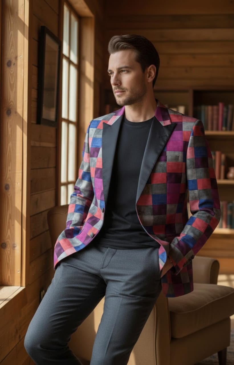 VIBRANT COLOR BLOCK BLAZER