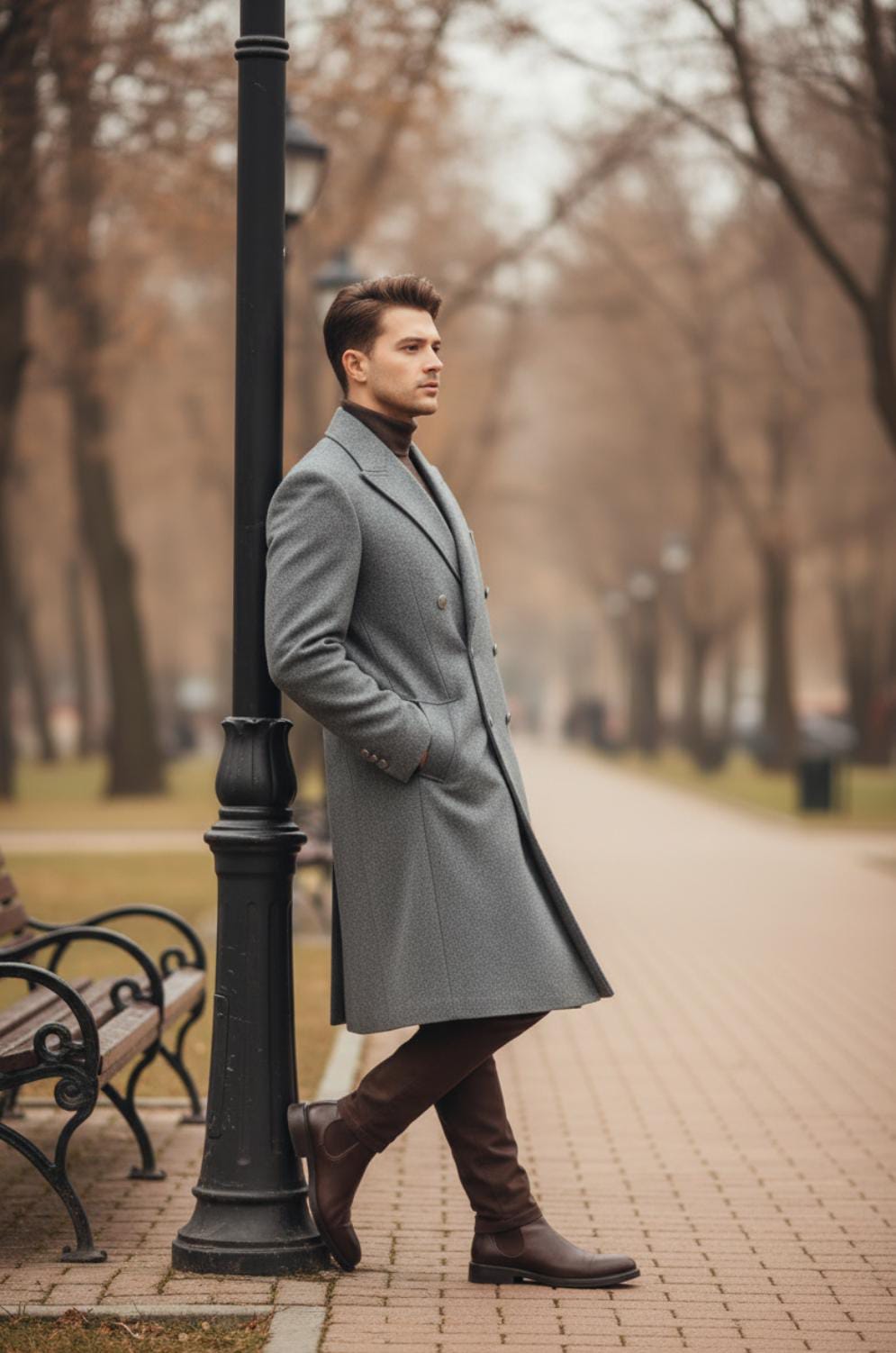 URBAN GREY LONG COAT