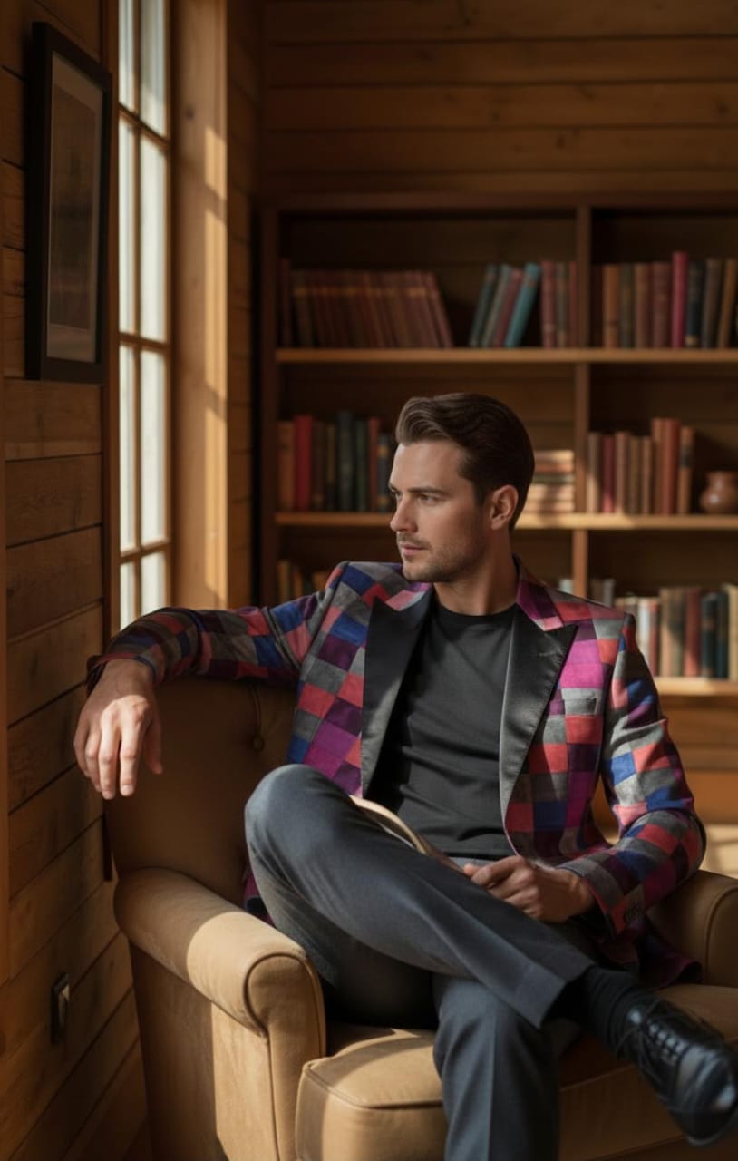 VIBRANT COLOR BLOCK BLAZER