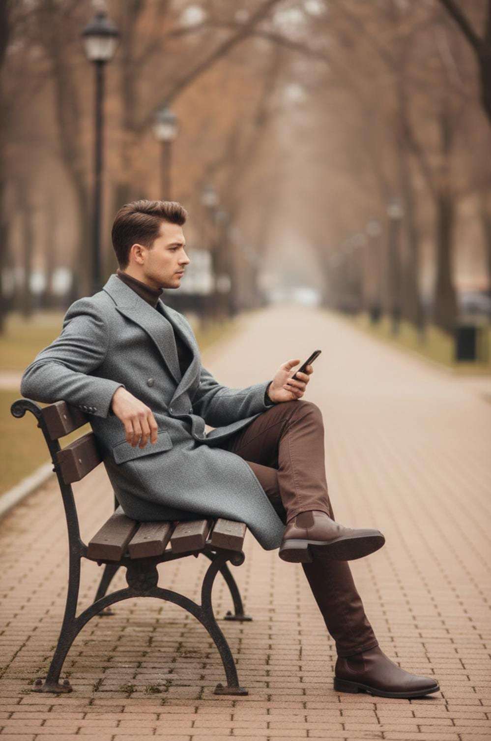 URBAN GREY LONG COAT