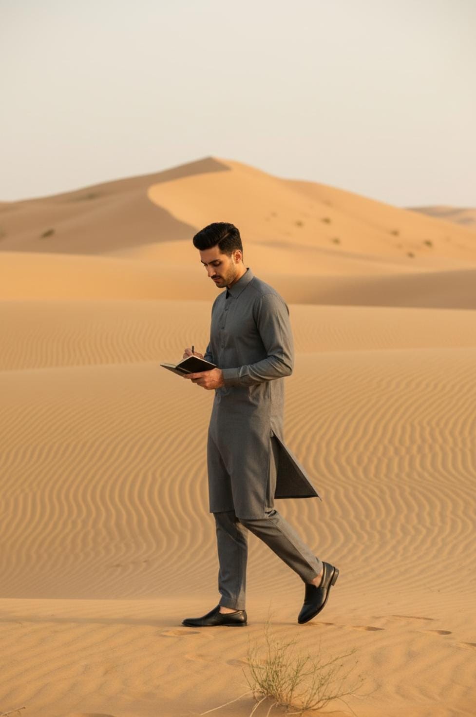 GREY COLOURED WASH AND WEAR KAMEEZ SHALWAR