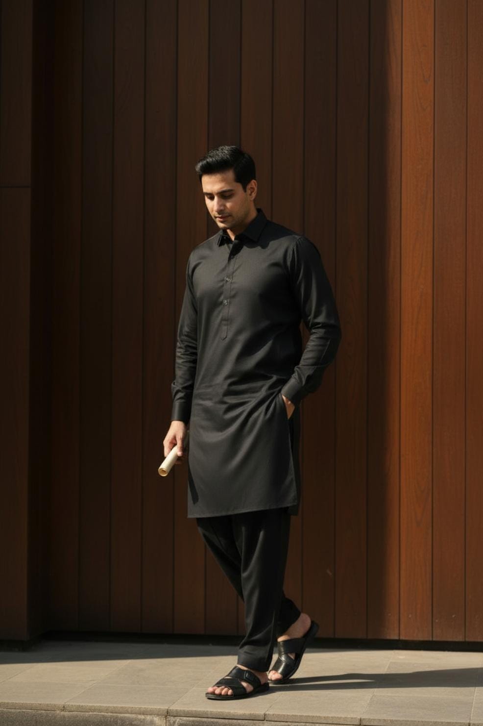 JET BLACK COLOURED KAMEEZ SHALWAR