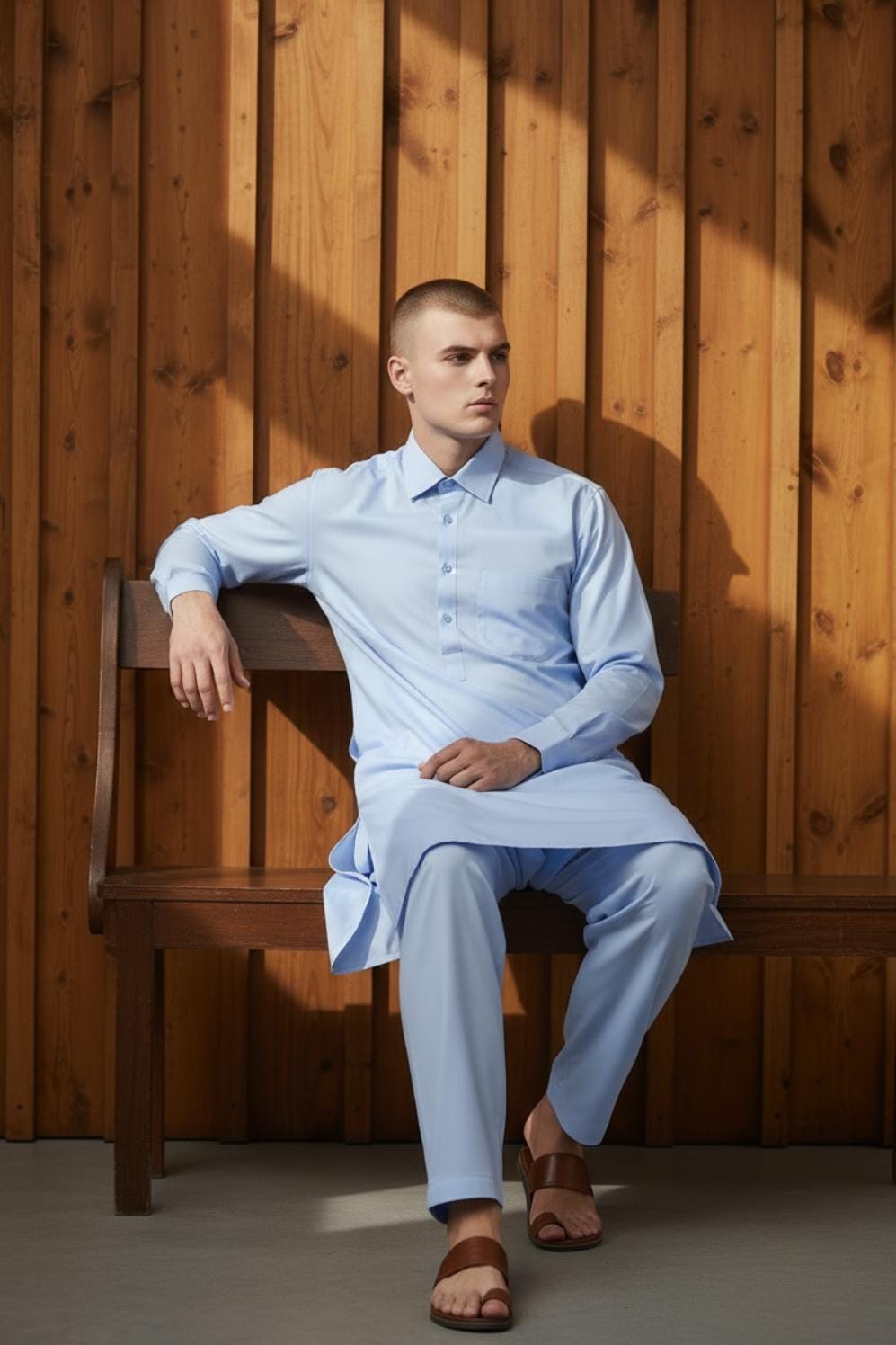 SKY BLUE KAMEEZ SHALWAR
