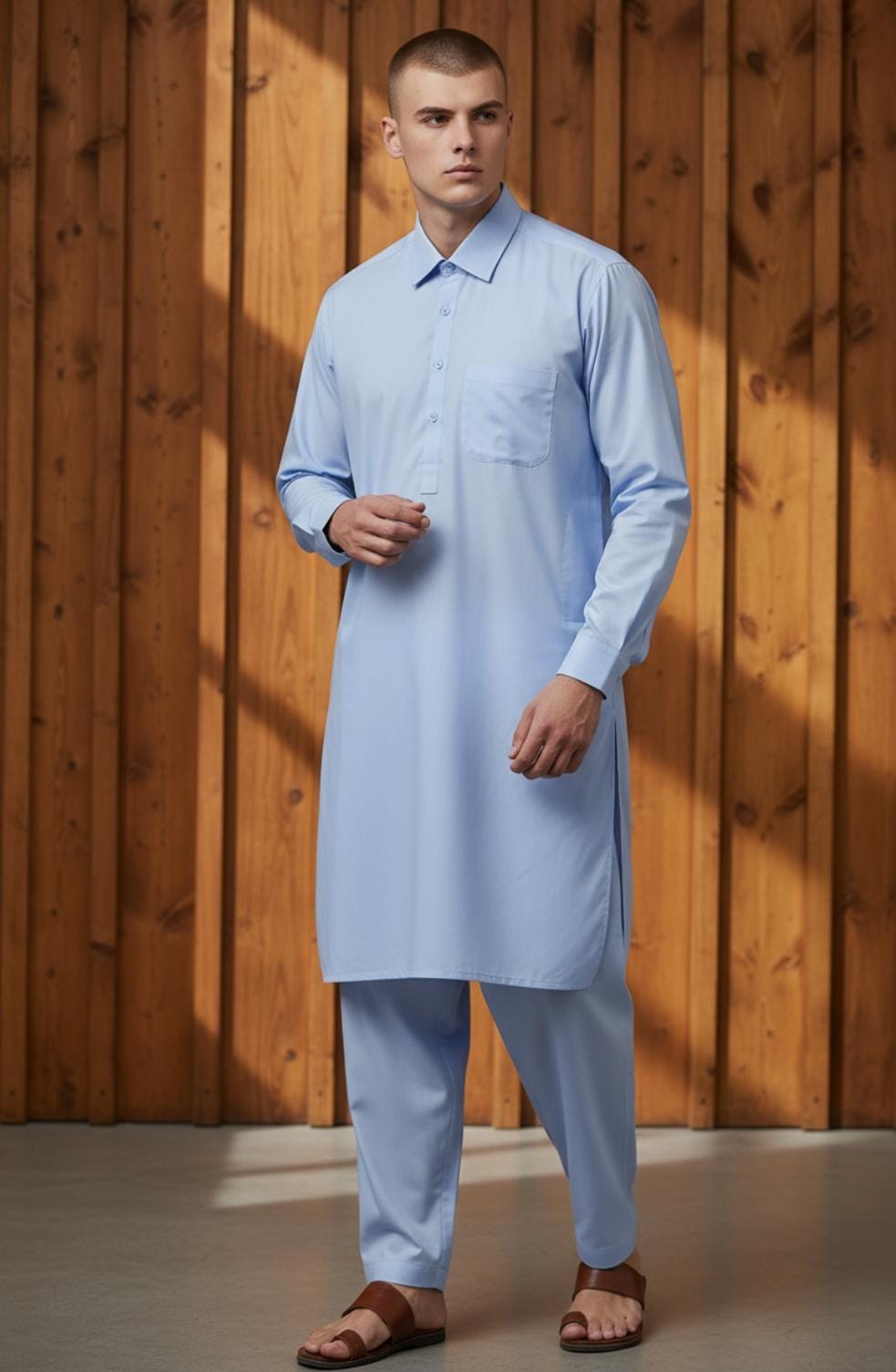 SKY BLUE KAMEEZ SHALWAR