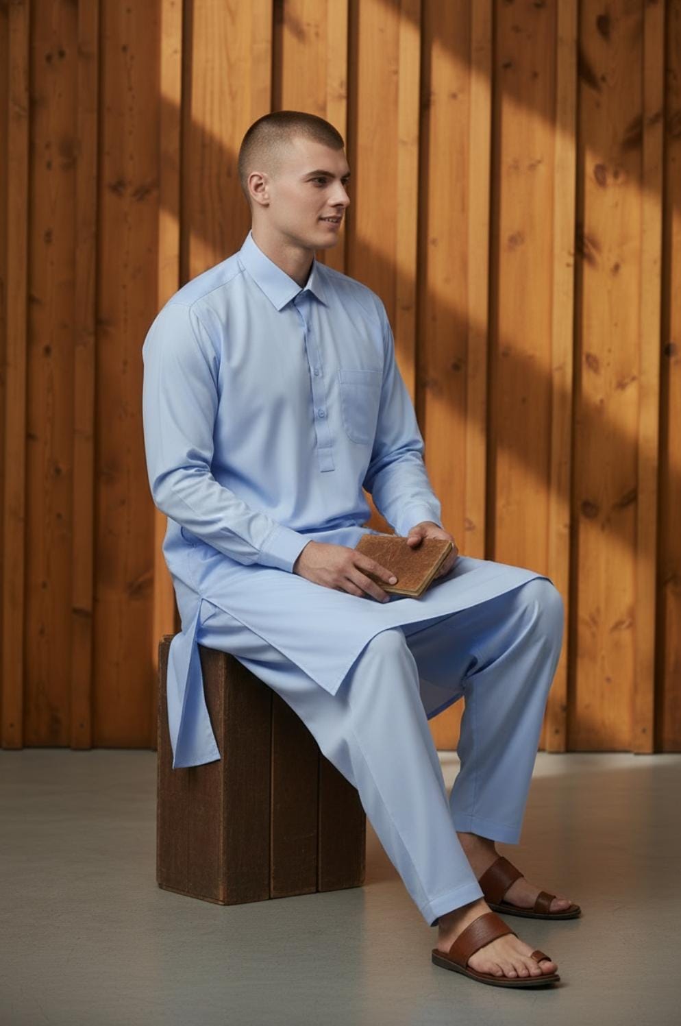 SKY BLUE KAMEEZ SHALWAR