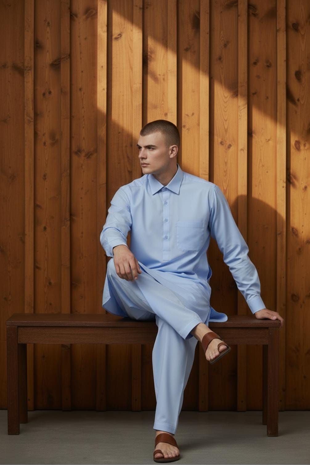 SKY BLUE KAMEEZ SHALWAR