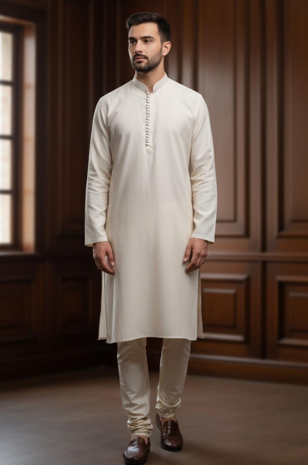 CLASSIC BEIGE KURTA PAJAMA