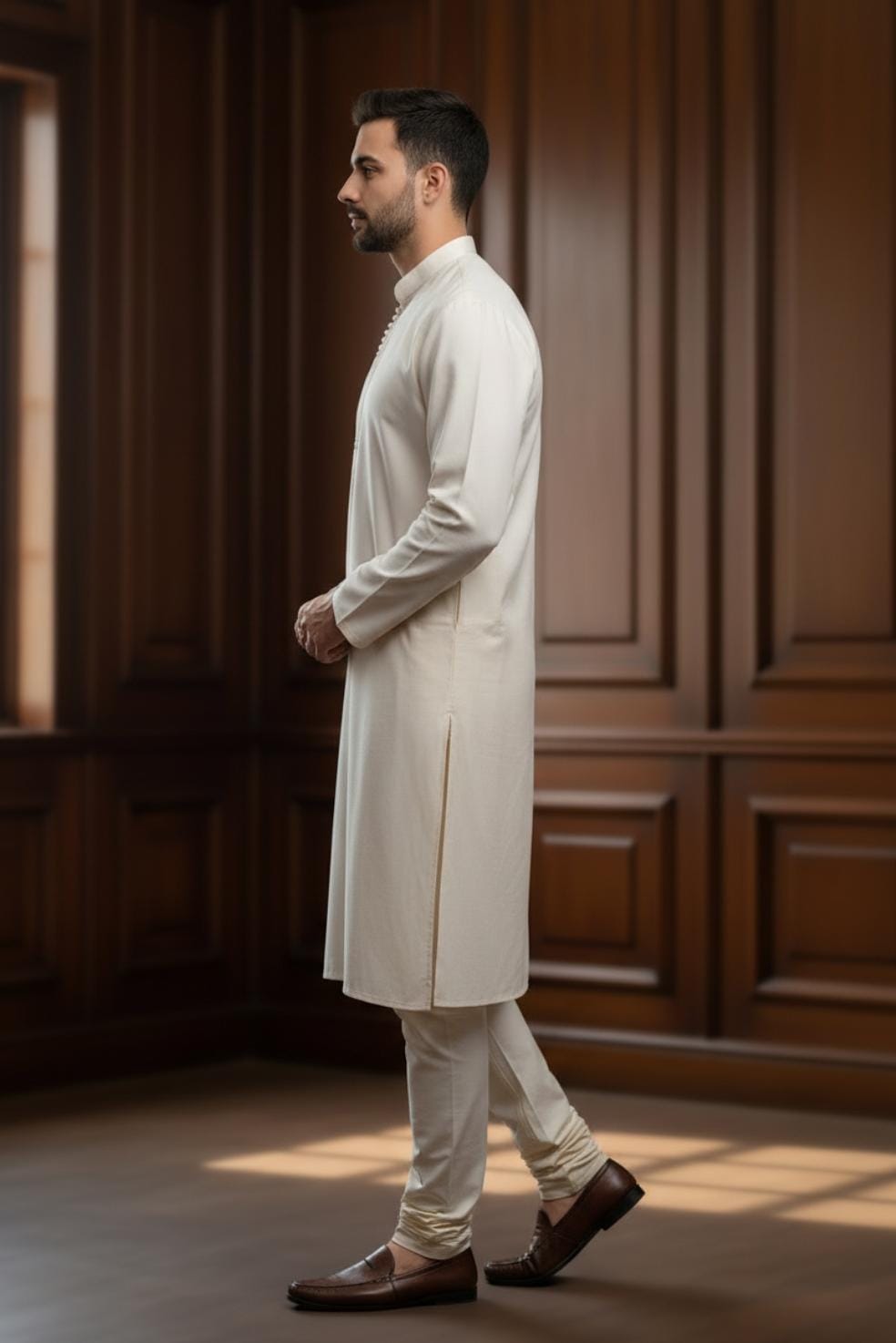 CLASSIC BEIGE KURTA PAJAMA