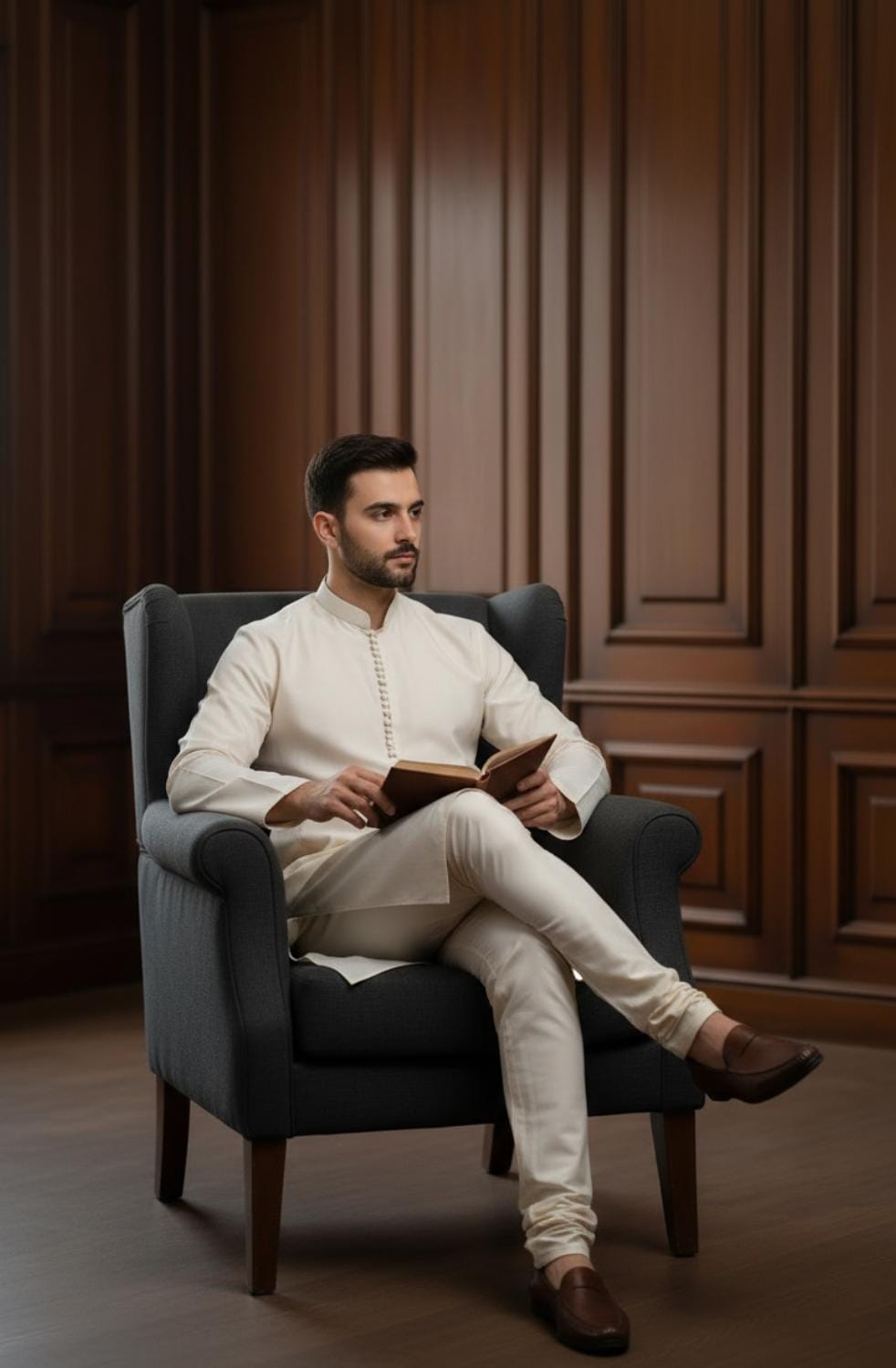 CLASSIC BEIGE KURTA PAJAMA