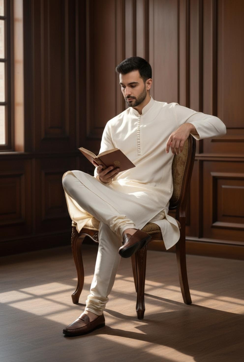 CLASSIC BEIGE KURTA PAJAMA