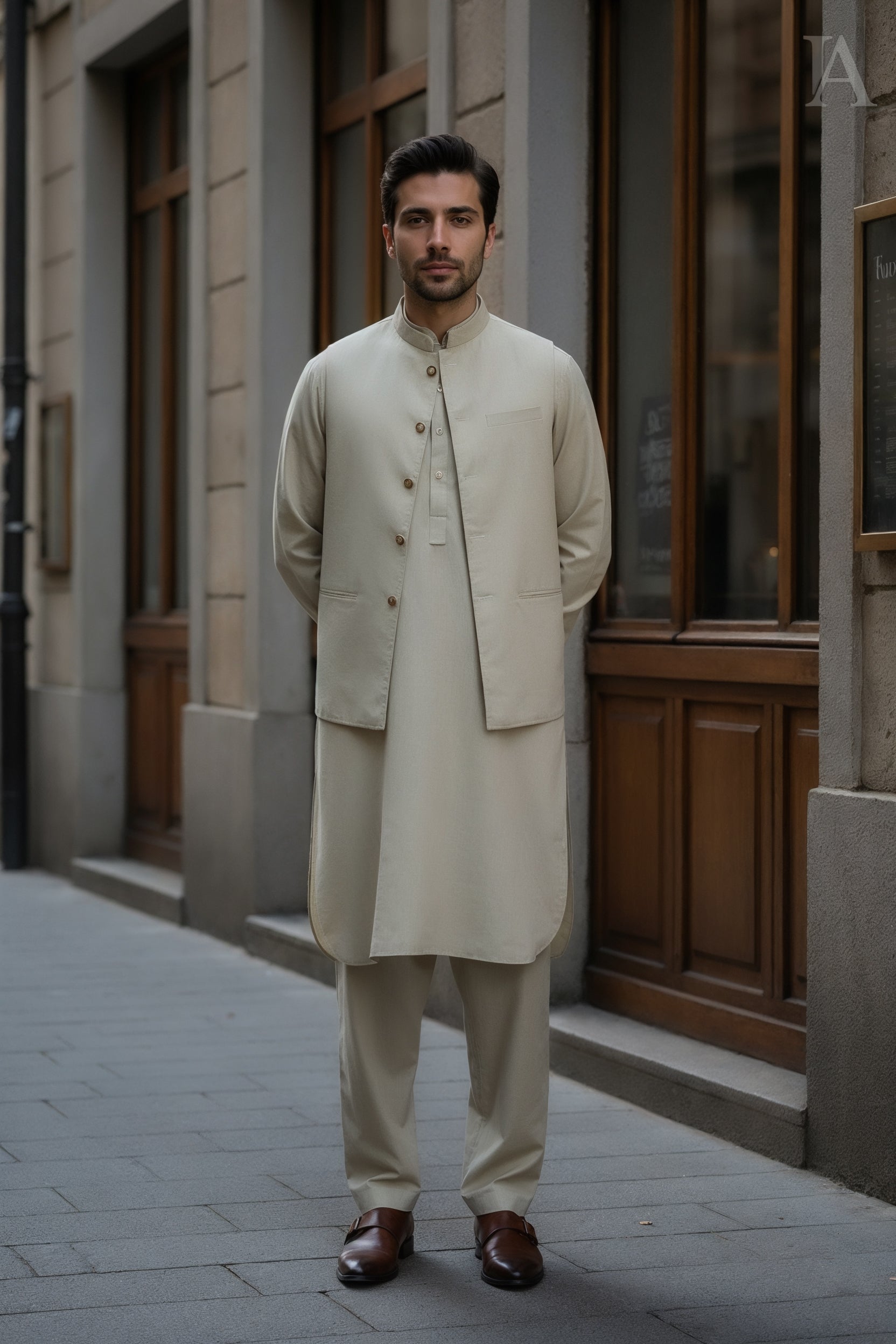 ELEGANT BEIGE WAISTCOAT SUIT