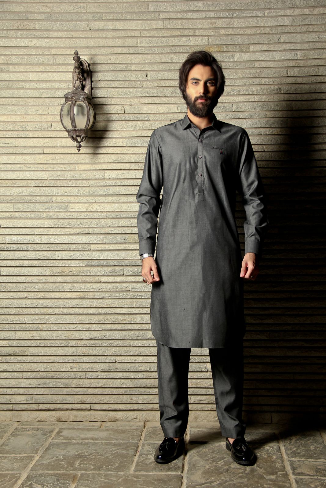 LIGHT GREY KURTA PAJAMA