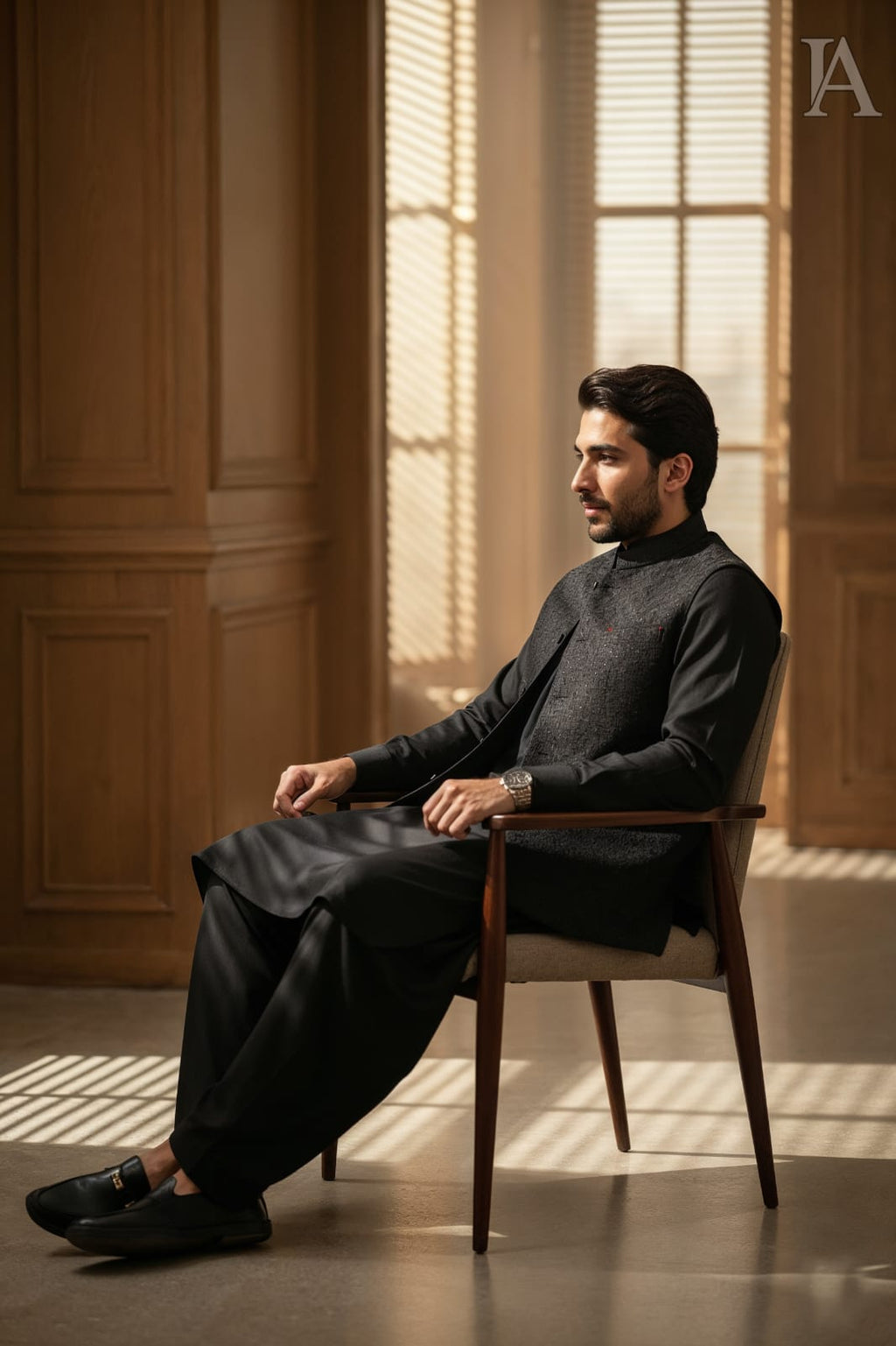 CLASSIC BLACK WAISTCOAT SUIT