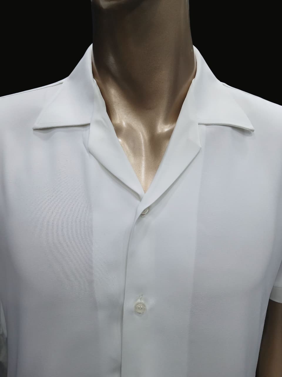 ELEGANT WHITE CUBAN COLLAR SHIRT