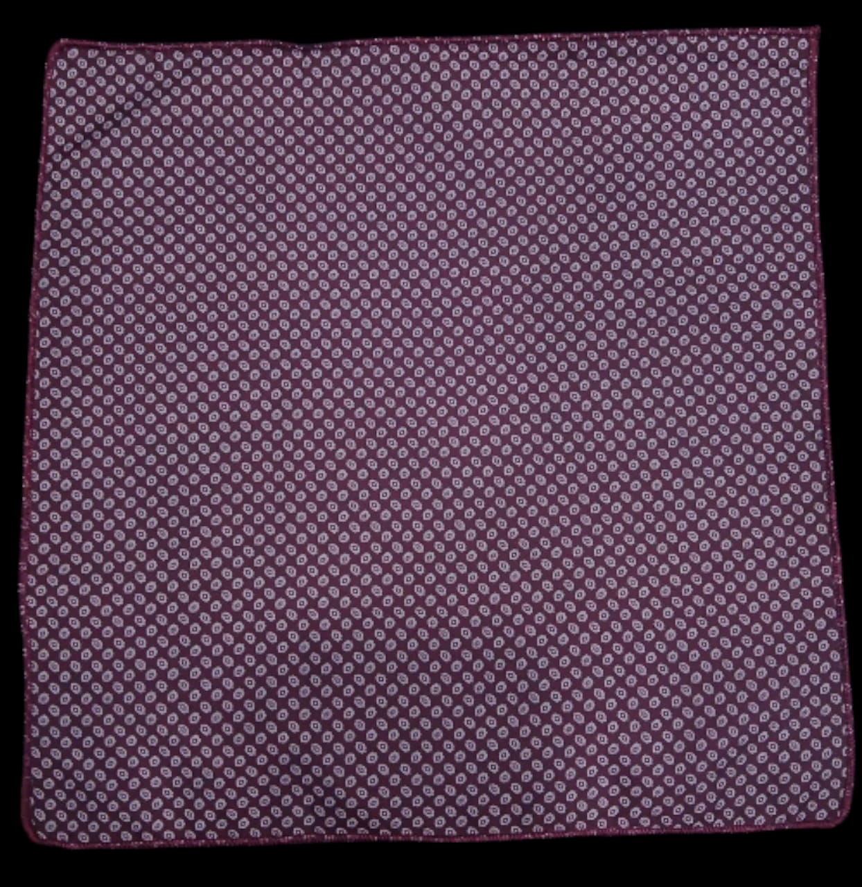 PURPLE WHITE POCKET SQUARE