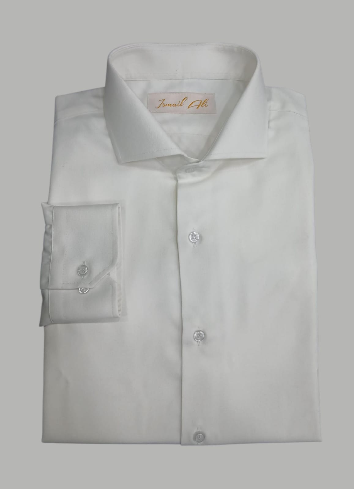 WHITE CUTWAY COLLAR SHIRT