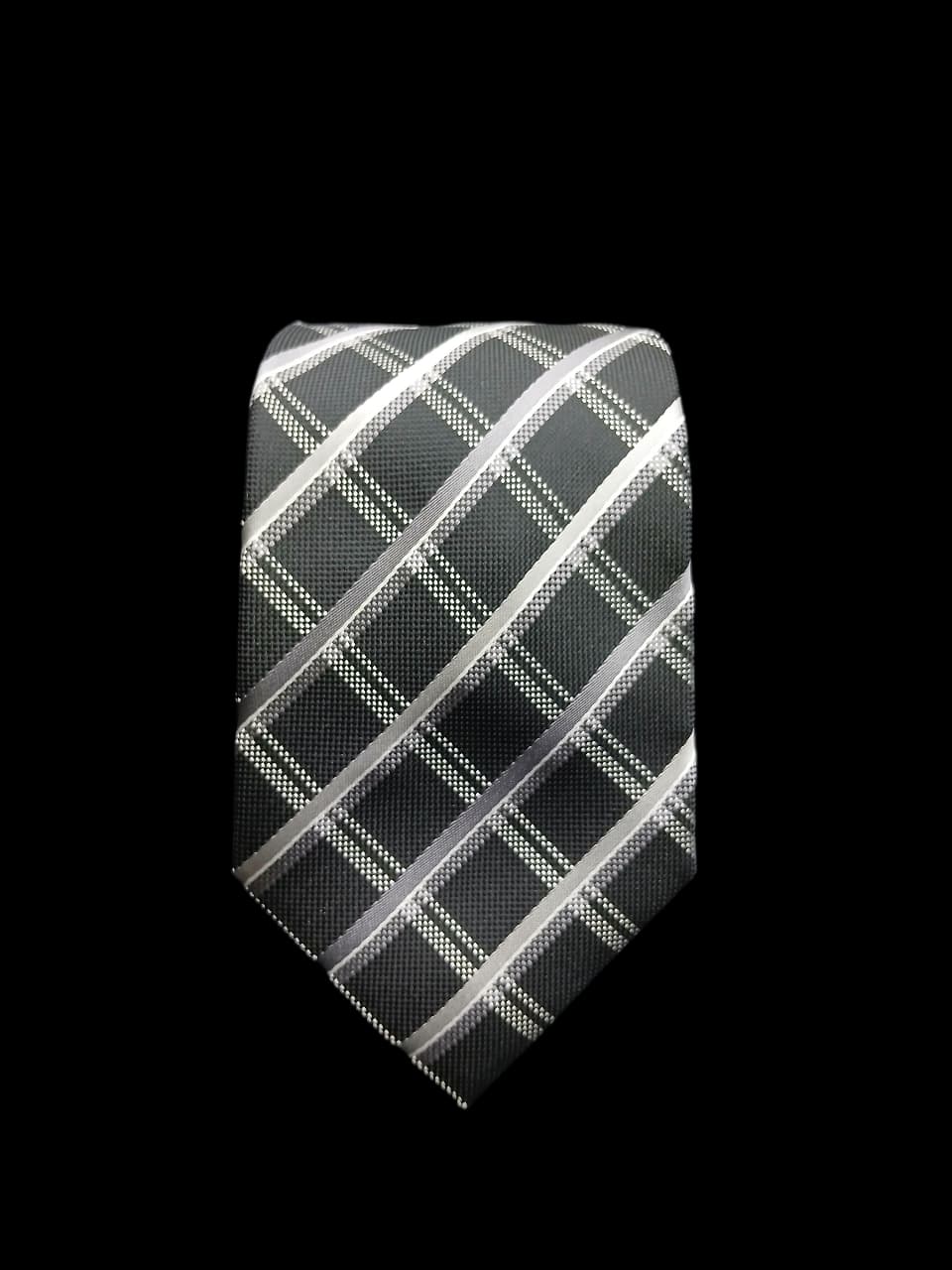 SILVER GRID CLASSIC TIE