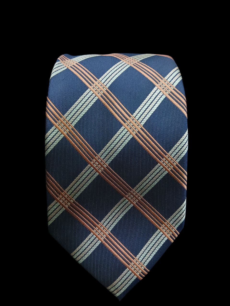 NAVY COPPER GRID TIE