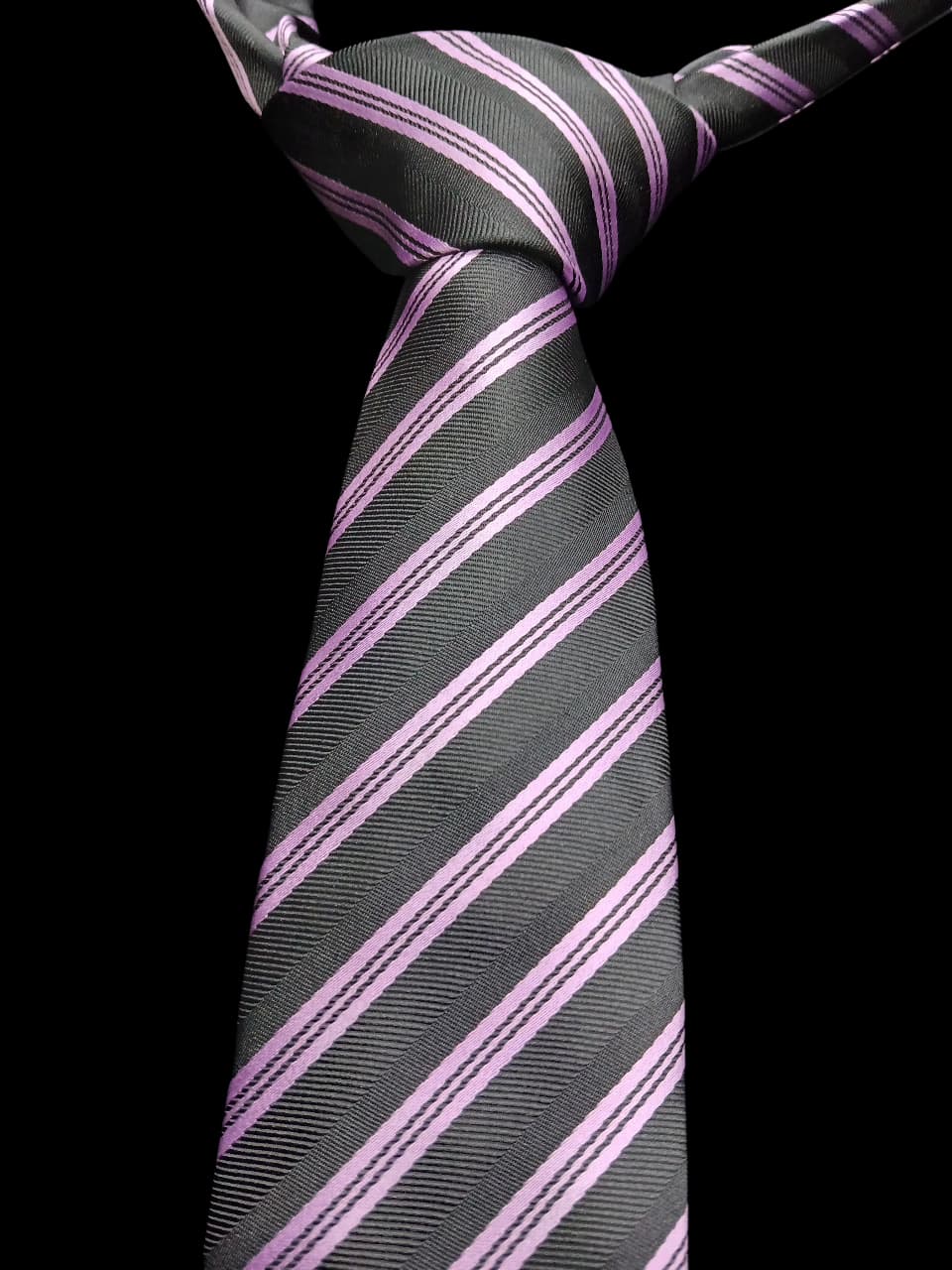 MIDNIGHT LILAC STRIPE TIE