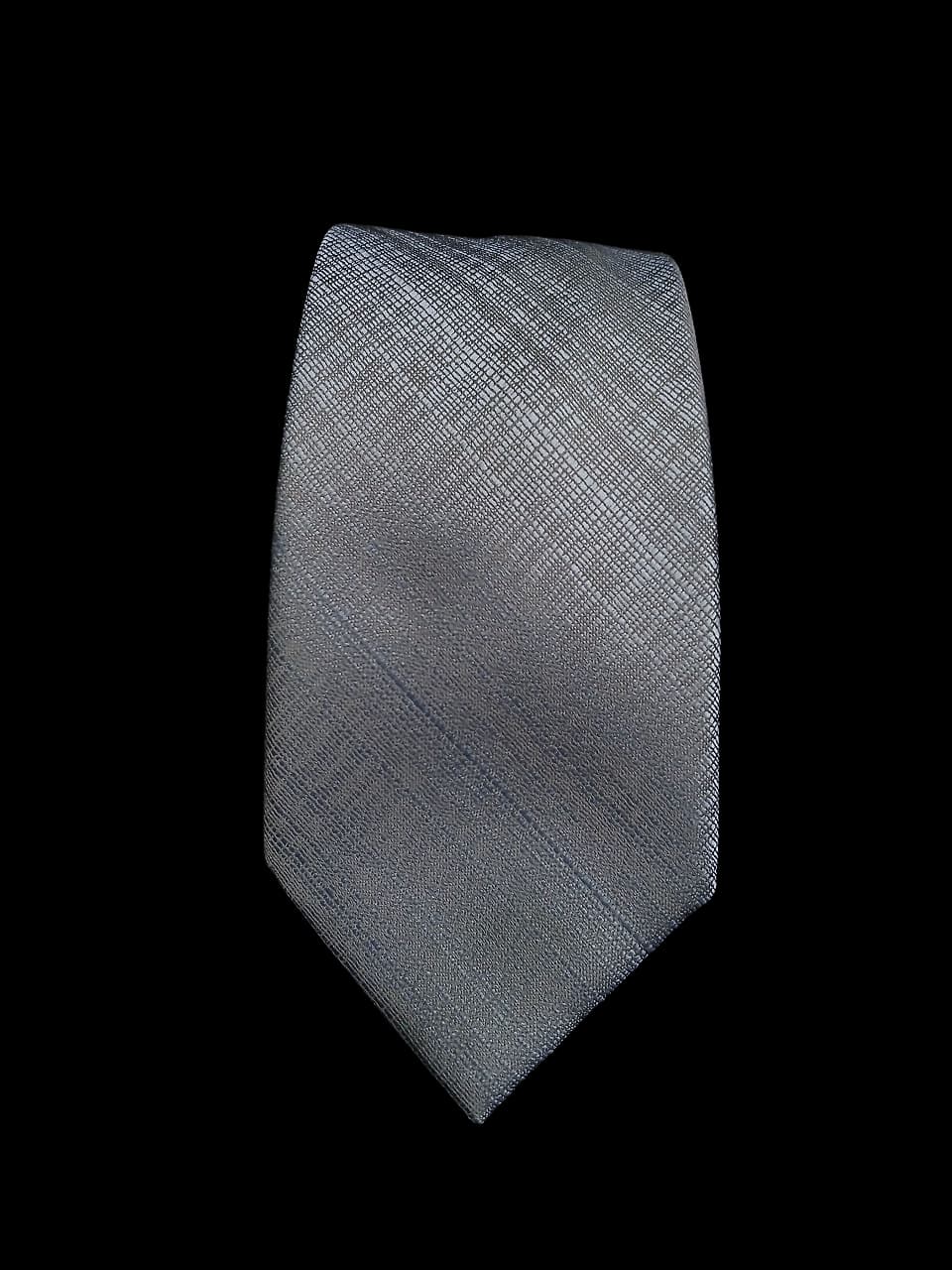 SILVER CROSSHATCH TIE