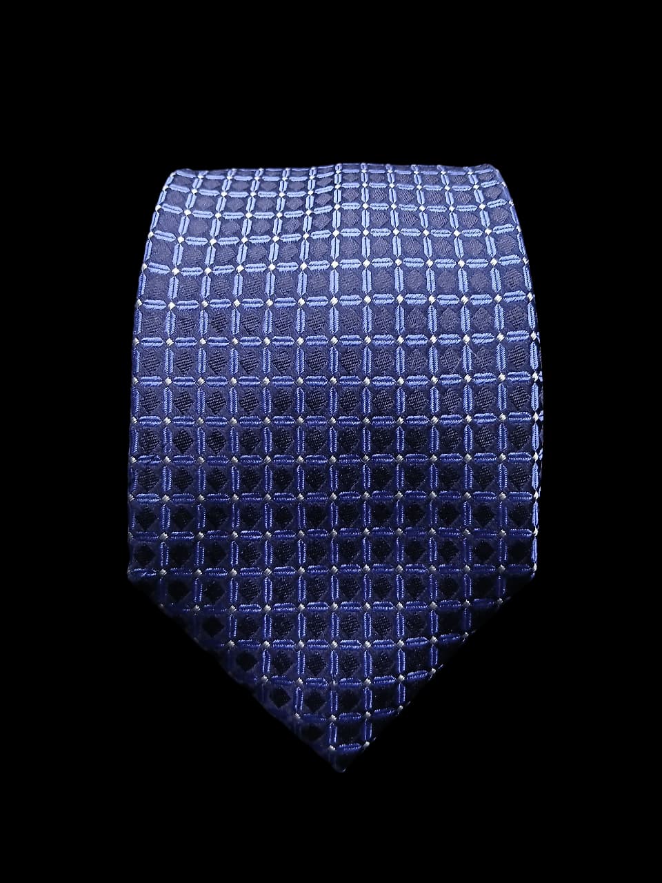 MIDNIGHT BLUE GRID TIE