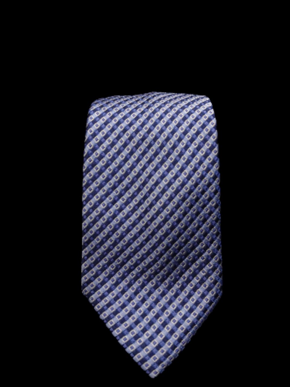 BLUE DIAGONAL MICROCHECK TIE