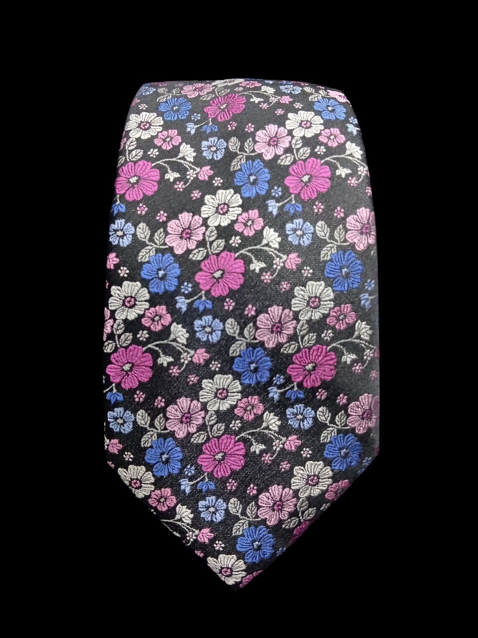 MIDNIGHT GARDEN FLORAL TIE