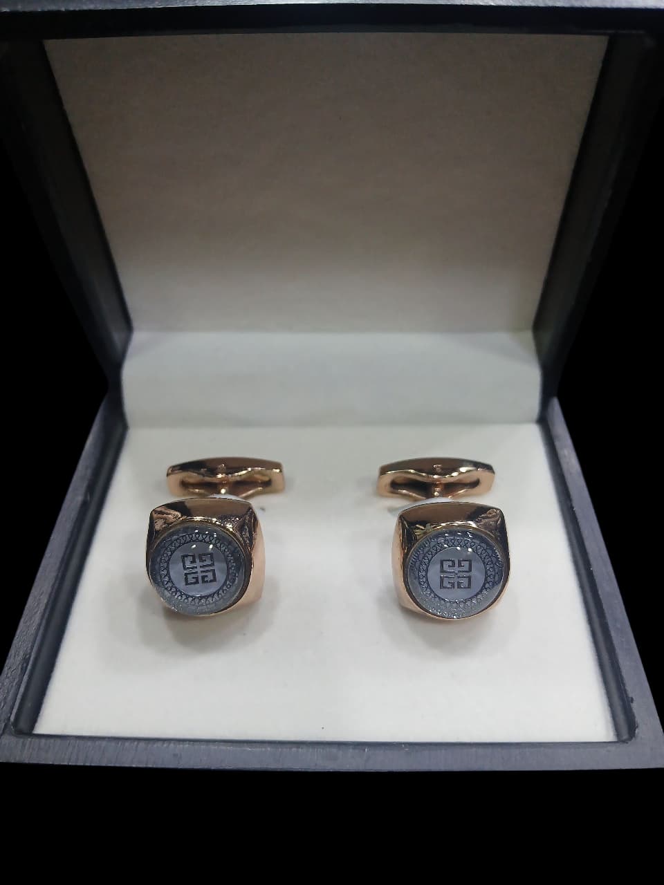ROSE GOLD EMBLEM CUFFLINKS