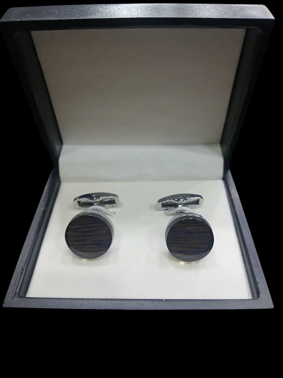 EBONY WOOD GRAIN CUFFLINKS