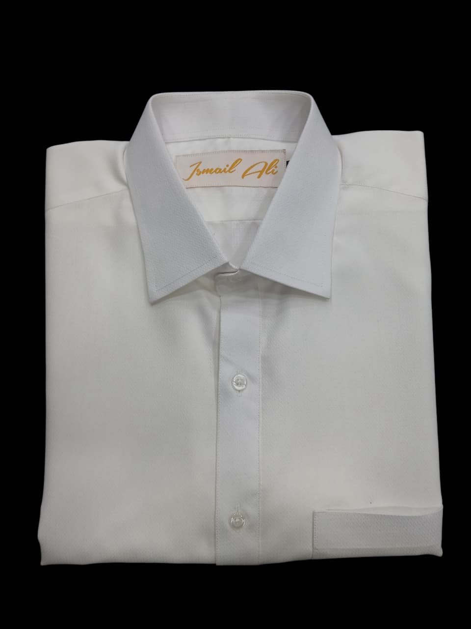 CLASSIC WHITE SPREAD COLLAR PLAIN KAMEEZ SHALWAR