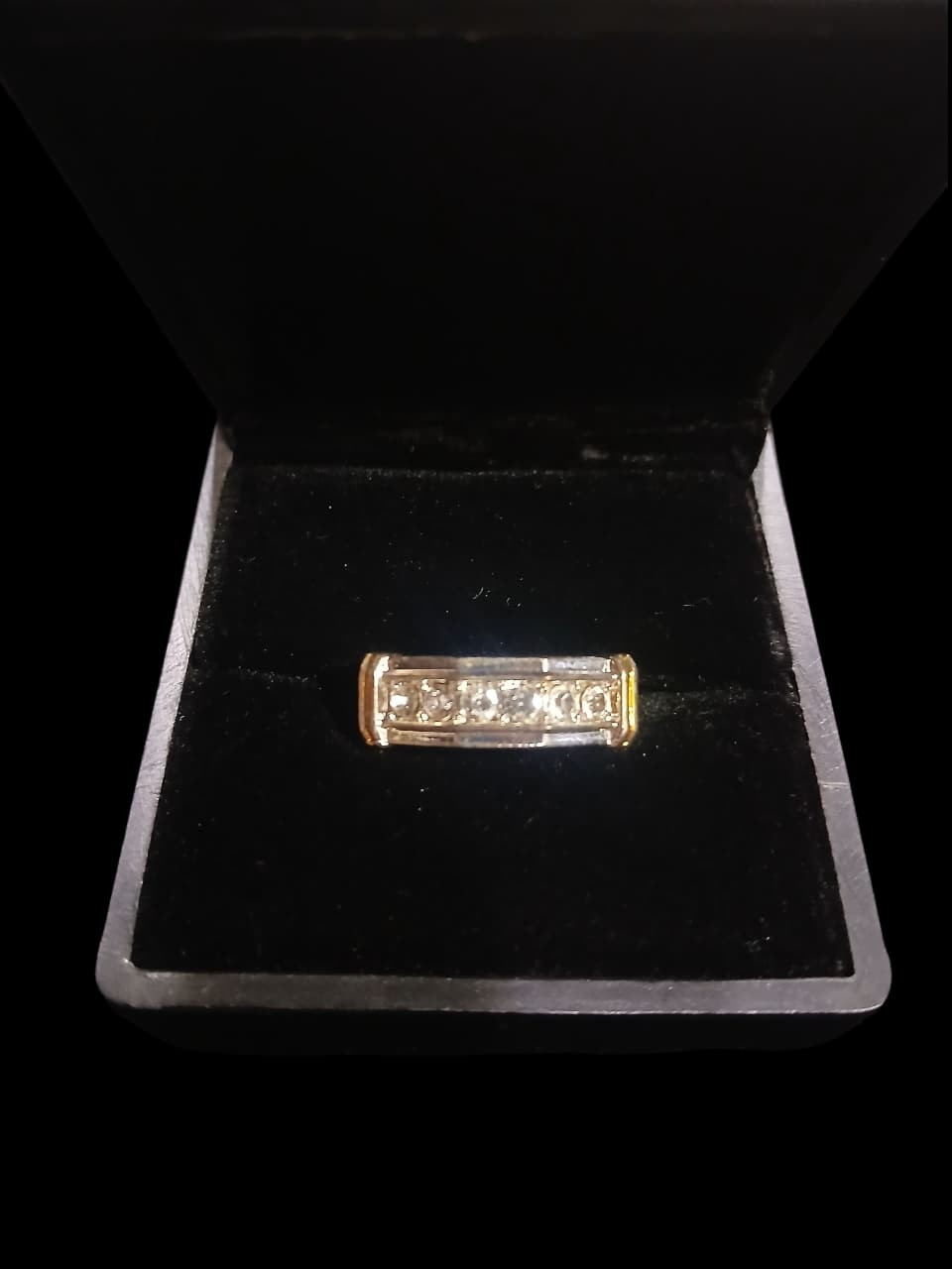 GOLD BAR STONE BAND RING