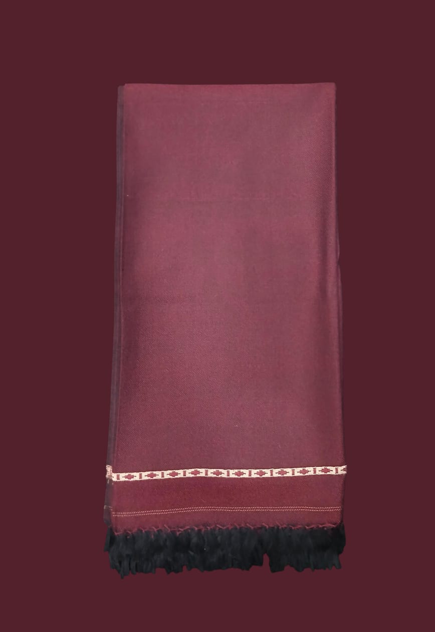 MAROON WOOL SHAWL