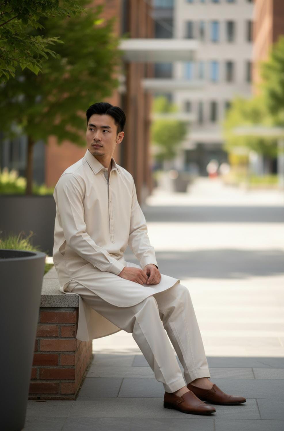 CLASSIC BEIGE KAMEEZ SHALWAR