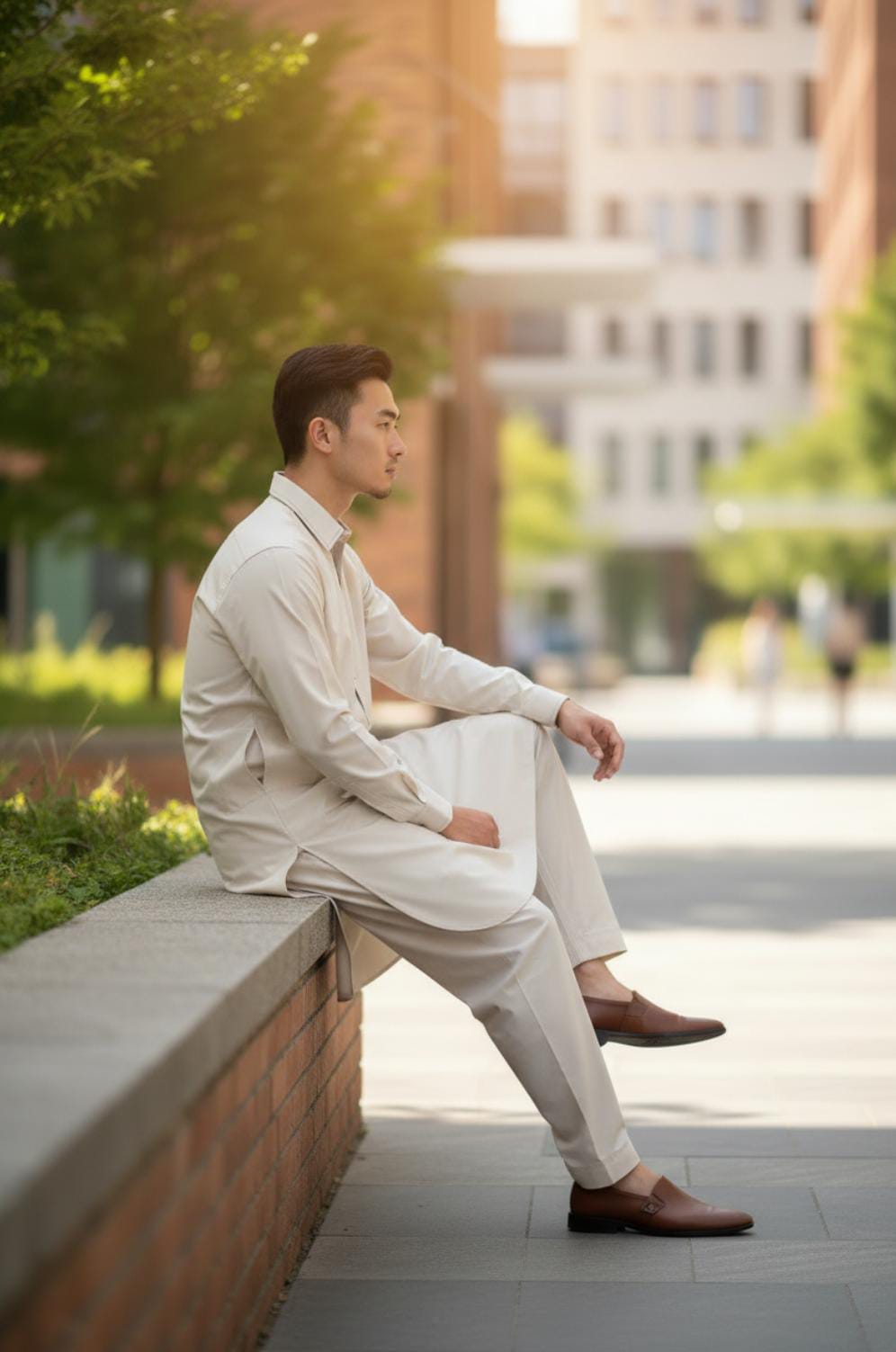 CLASSIC BEIGE KAMEEZ SHALWAR