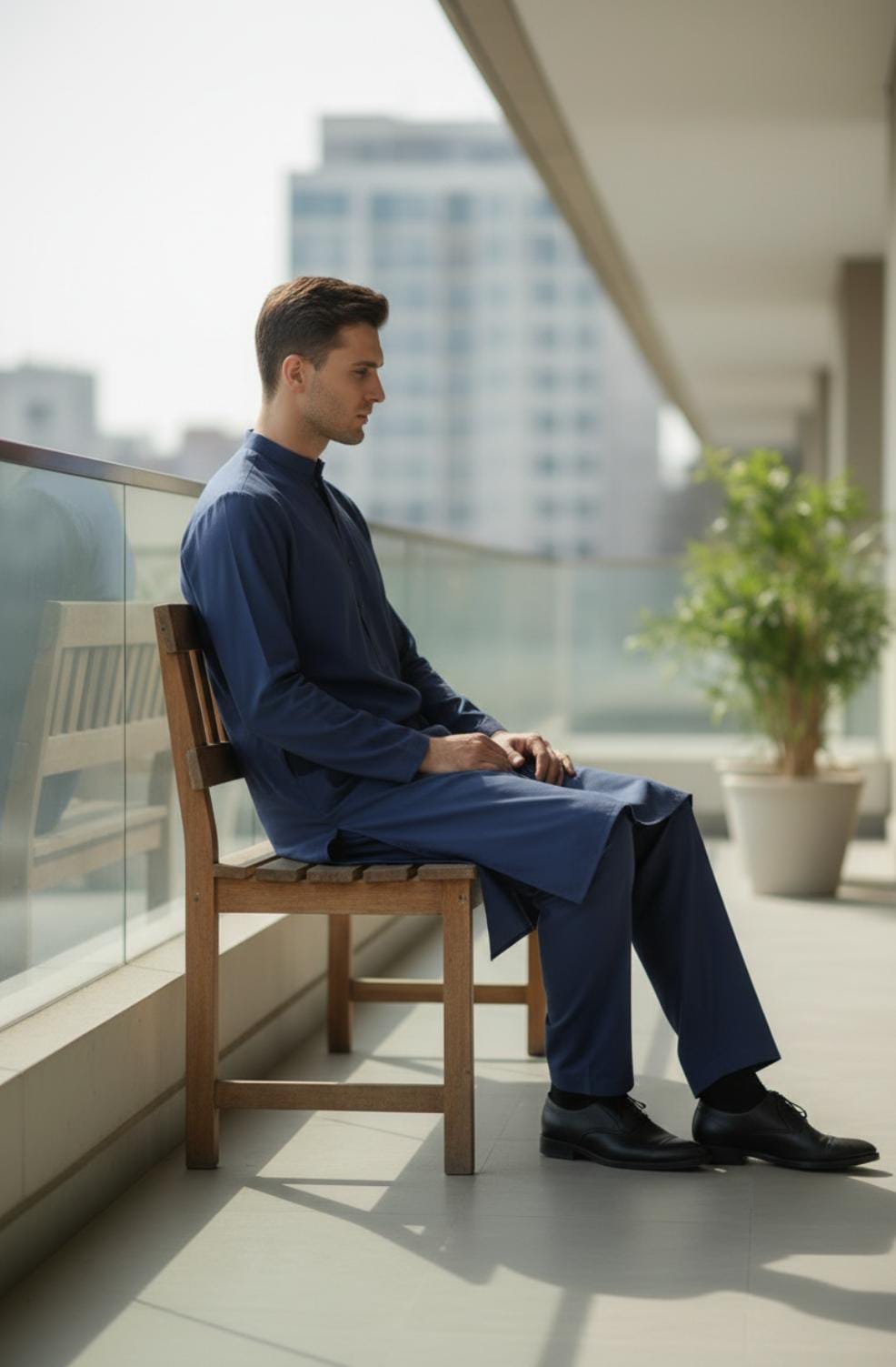 NAVY BLUE KURTA PAJAMA