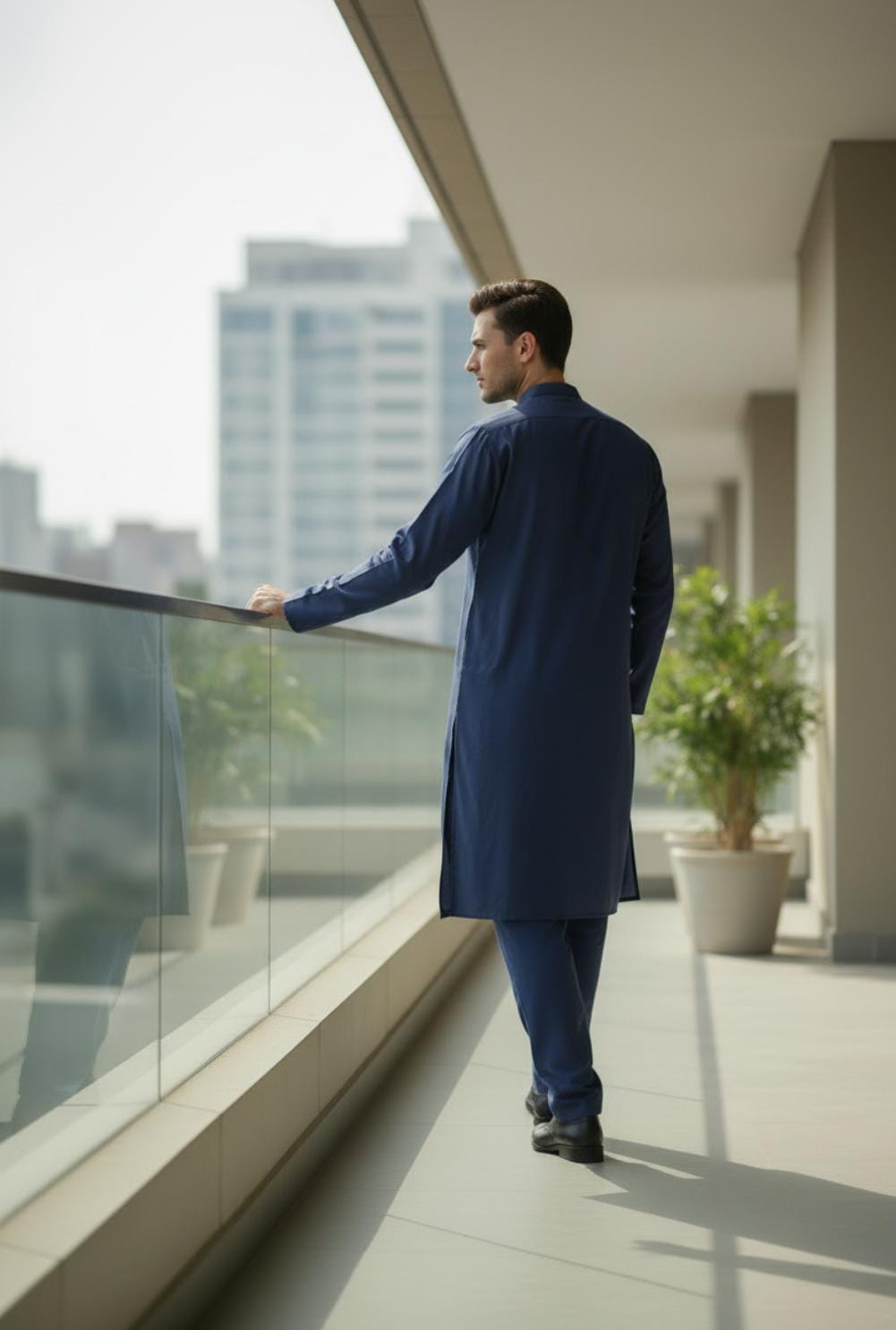 NAVY BLUE KURTA PAJAMA