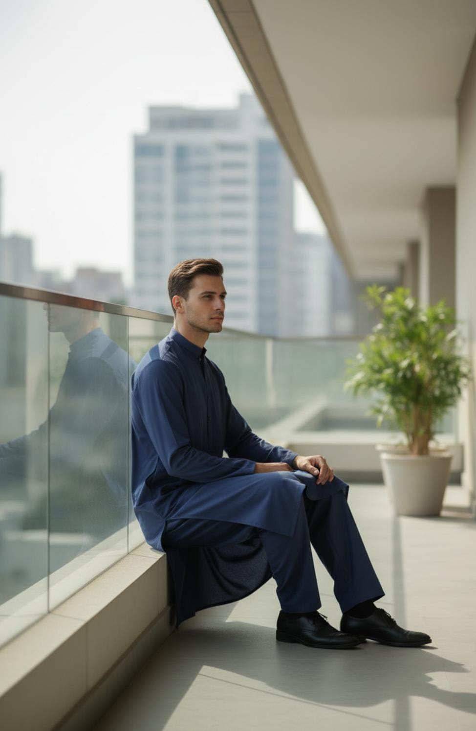 NAVY BLUE KURTA PAJAMA