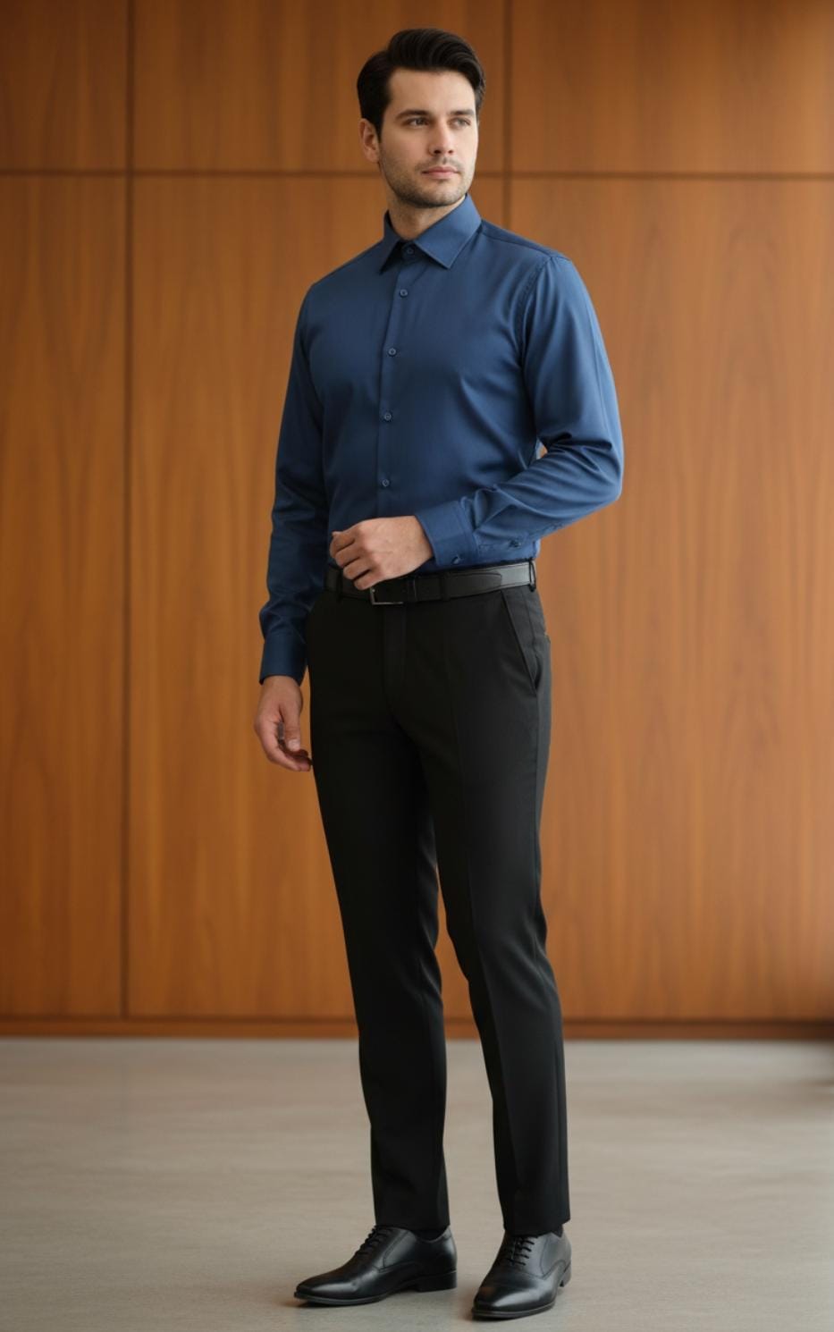 SLATE BLUE EXECUTIVE DRESS SHIRT