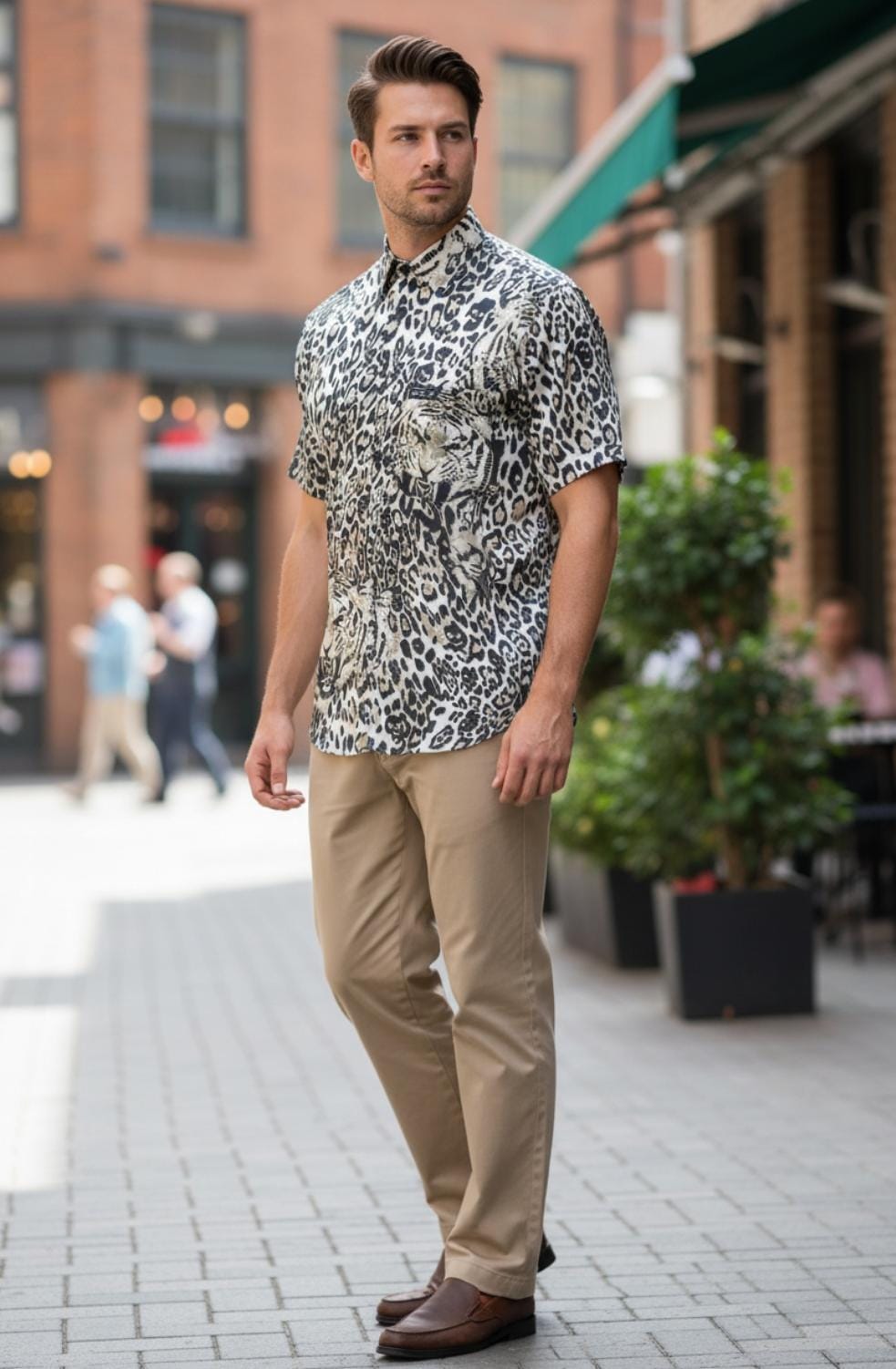 URBAN WILD LEOPARD PRINT SHIRT