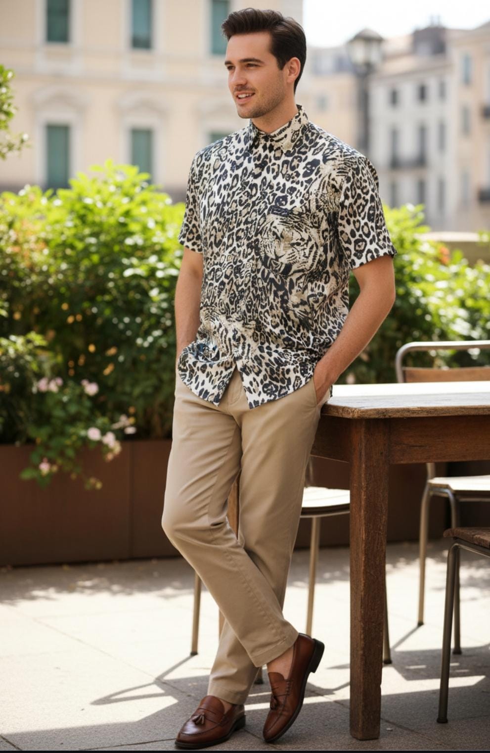 URBAN WILD LEOPARD PRINT SHIRT