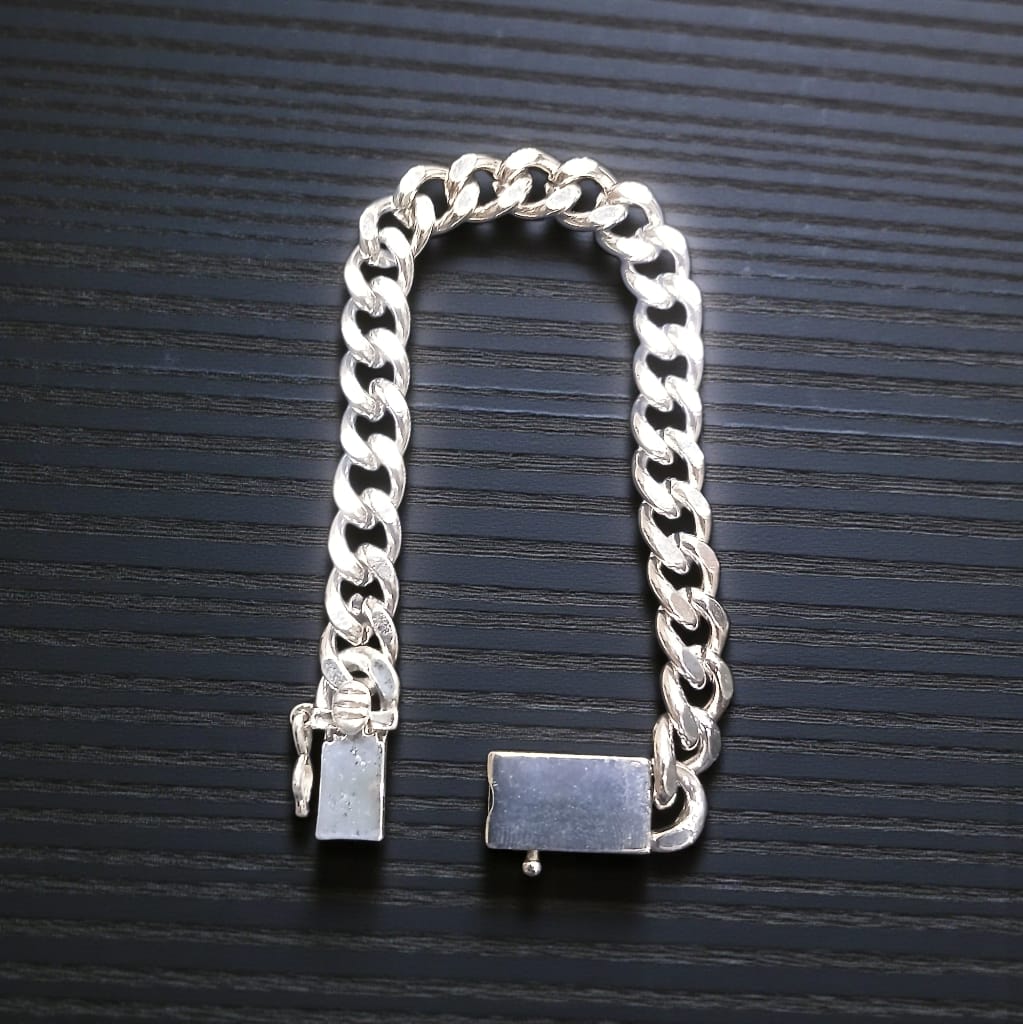 SILVER CURB BRACELET