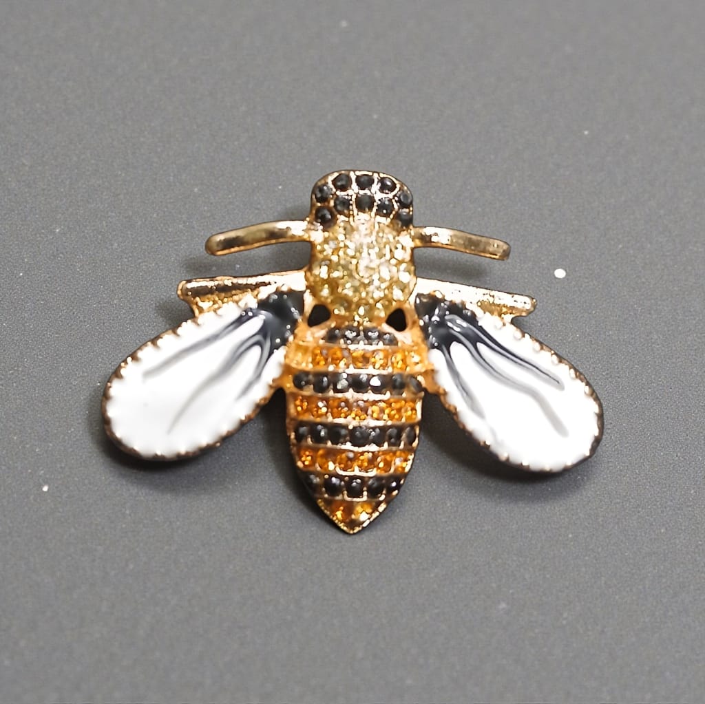 JEWELED HONEY BEE PIN