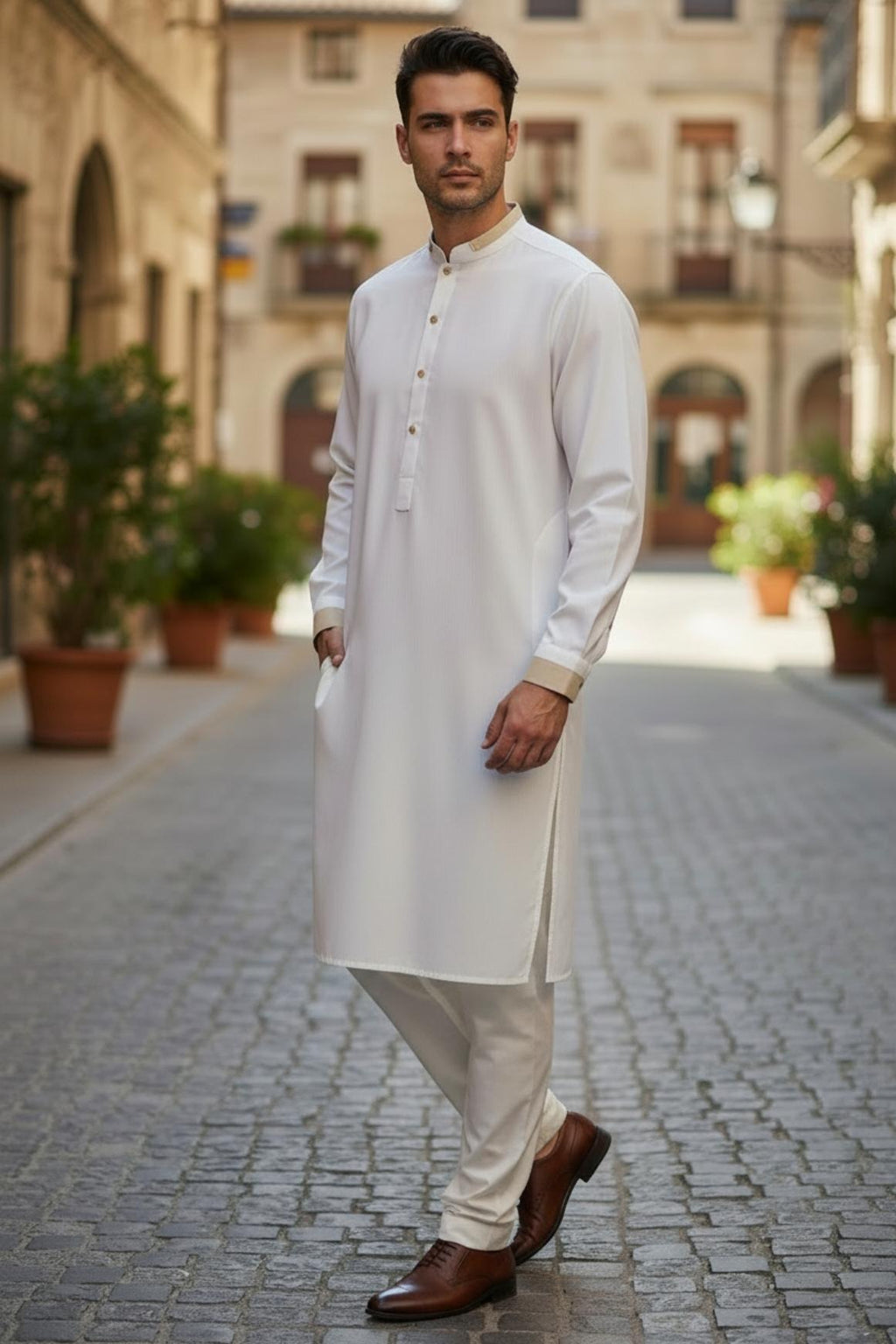 OFF WHITE DESIGN KAMEEZ SHALWAR