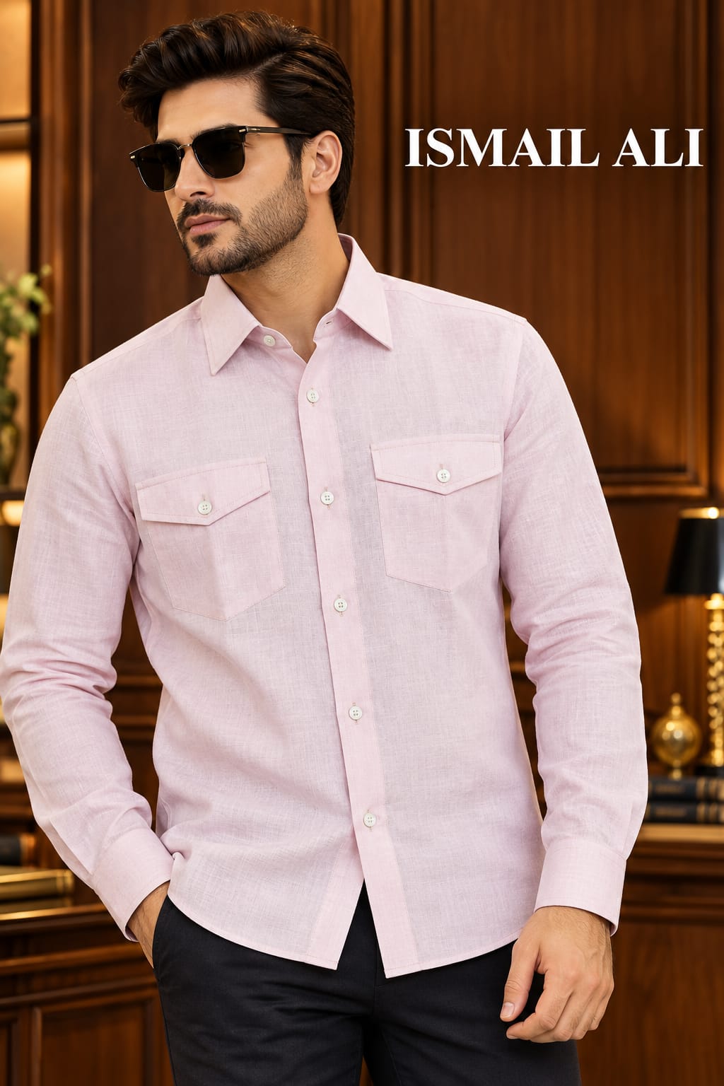 SOFT PASTEL PINK IRISH LINEN SHIRT