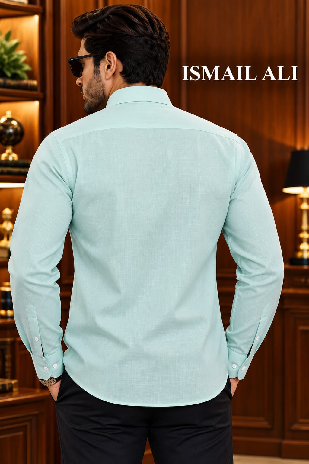 ELEGANT MINT GREEN IRISH LINEN SHIRT