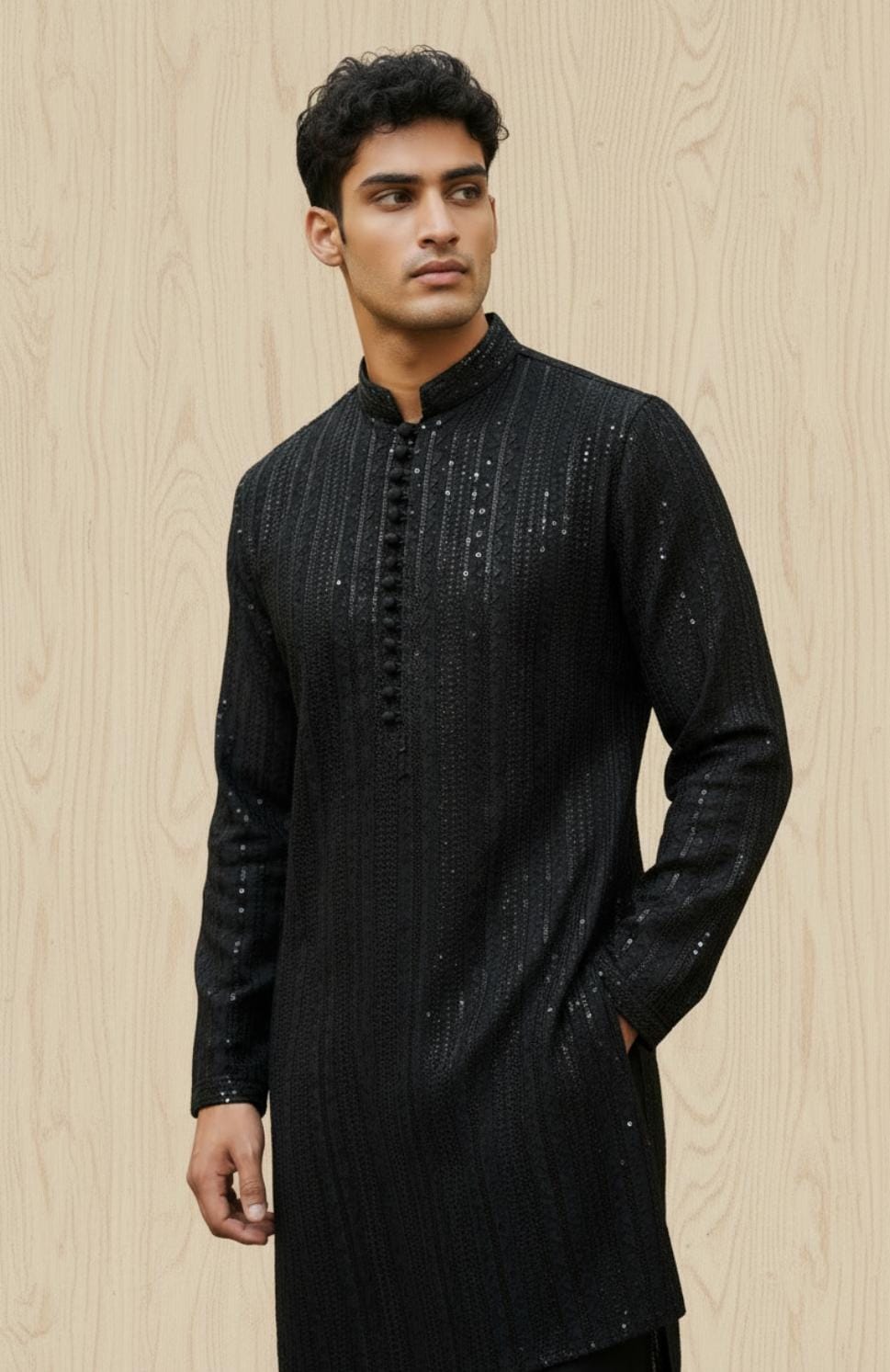 BLACK KURTA PAJAMA