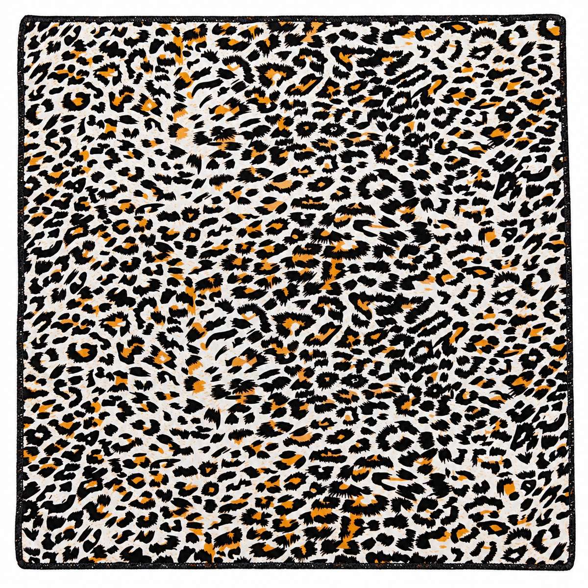 Black & Gold Leopard Print Pocket Square