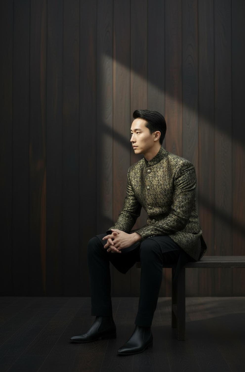 BLACK GOLD PRINTED PRINCECOAT