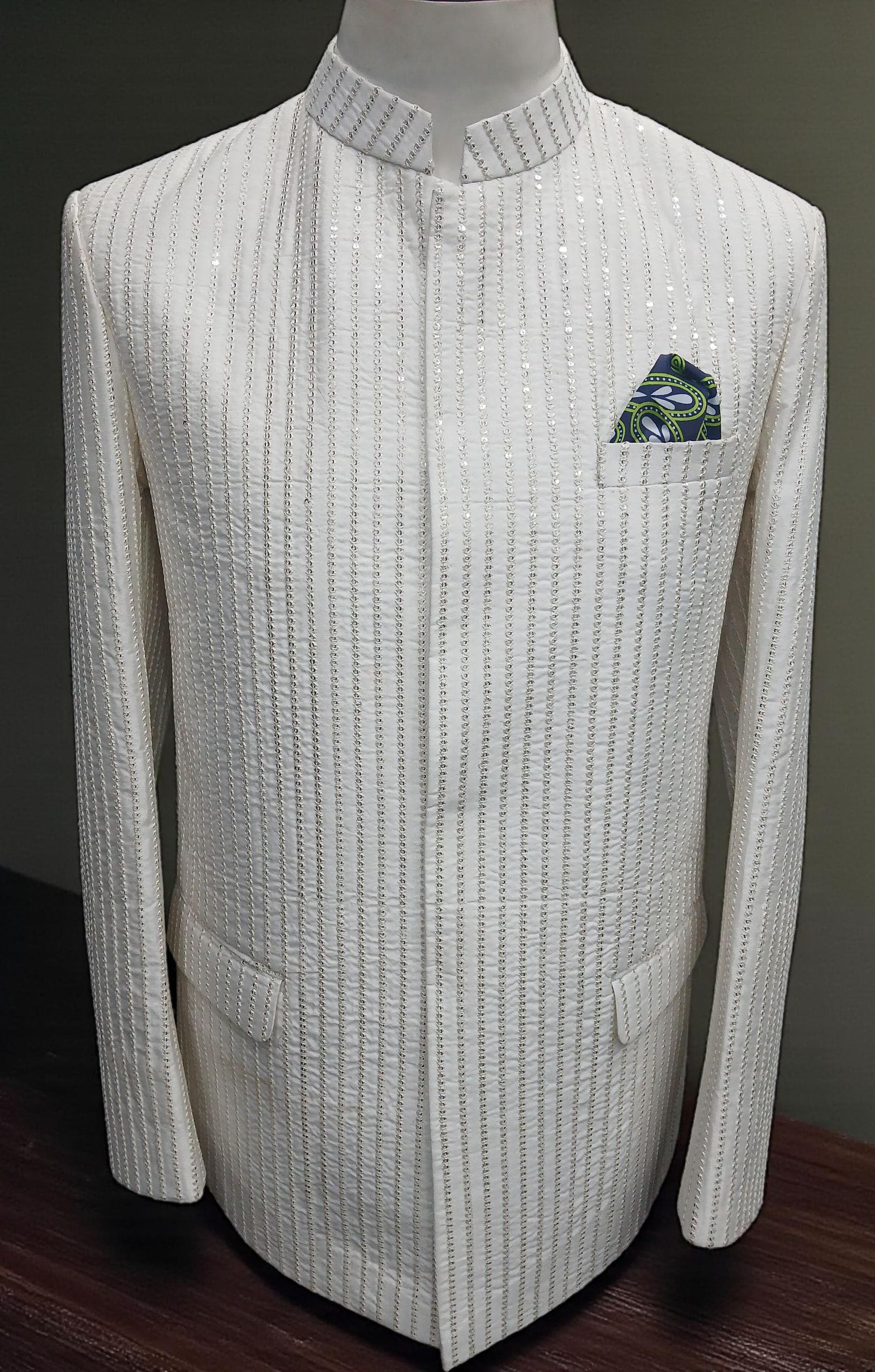 ELEGANT WHITE PRINCE COAT